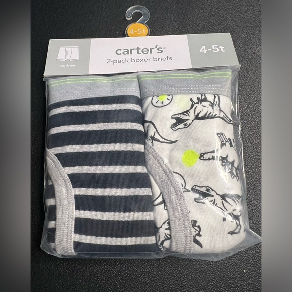 Boys Carter’s 2-pack Dinosaur Toddler Boxers NWT - Picture 3 of 6